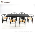 Modern Style Wood Steel Leg Dining Table RT-649